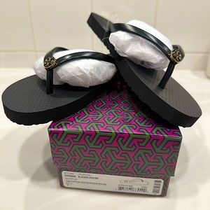 Tory Burch flipflop, black, size 7